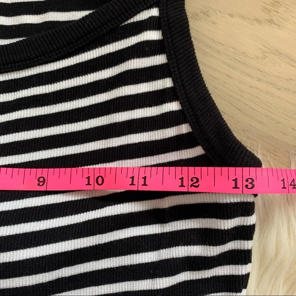 Volcom Black & White Striped Cotton Halter Tank Maxi Dress - Picture 7 of 14